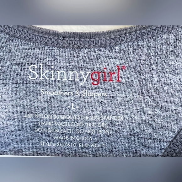 Skinnygirl Shapewear Racerback Tank Top Smothers & Shapers GRAY Size L - Picture 3 of 6